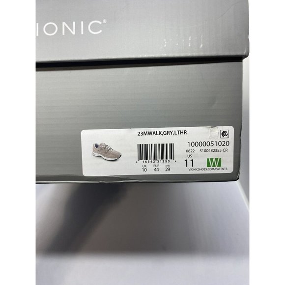 Vionic Walker Men's Plantar Fasciitis Shoe - Grey - Orthaheel Grey - 11 Wide - Picture 5 of 5